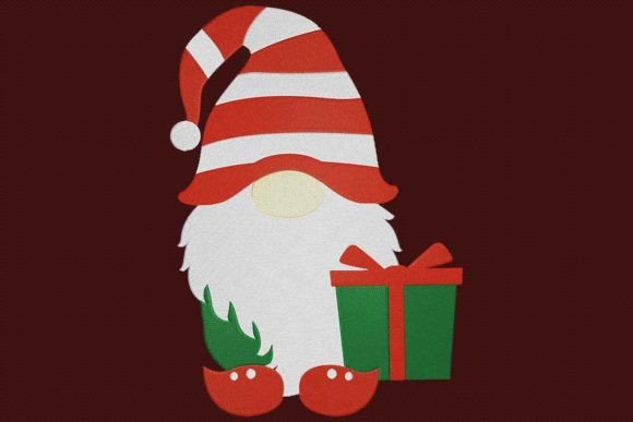 Charming Gnome Gift Embroidery Design