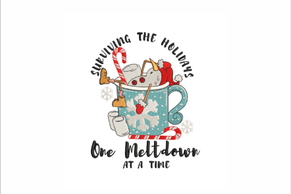 Charming Snowman in a Cup of Coffee Design