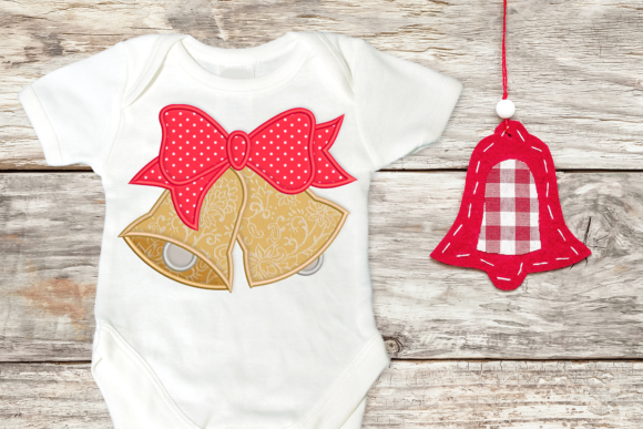 Christmas Bells with Bow Applique Design Review