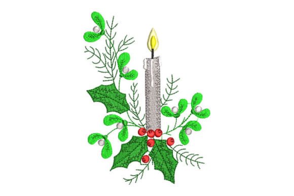 Christmas Candle with Green Leaves Review