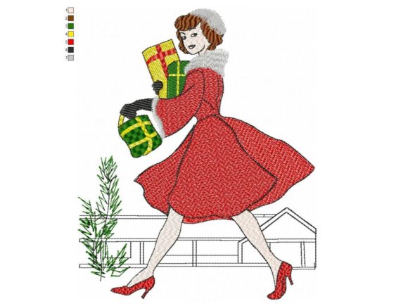 Christmas Shopping Lady: Sweatshirt Design Review