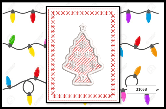 Christmas Tree Greeting Card: A Festive Embroidery Delight