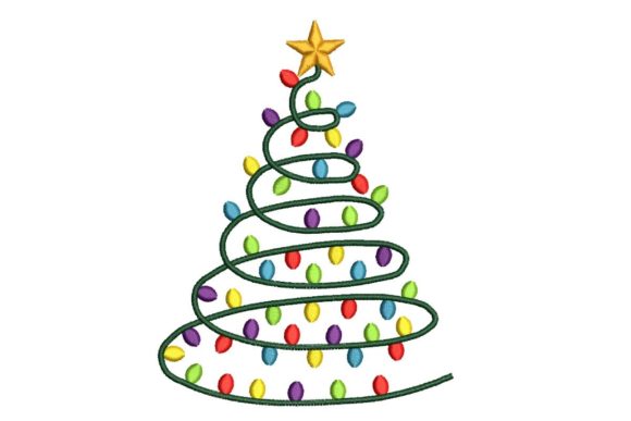 Christmas Tree with Lights: A Seasonal Embroidery Review