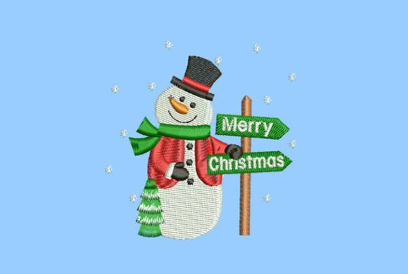 Snowman with Sign at Christmas: Boutique Design Review